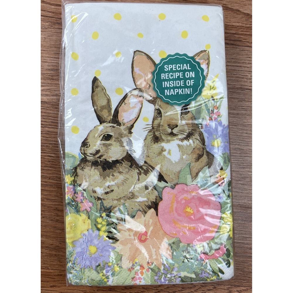 The Pioneer Woman Bunnies Easter Spring Paper Napkins, 24 Count 2-Ply NEW